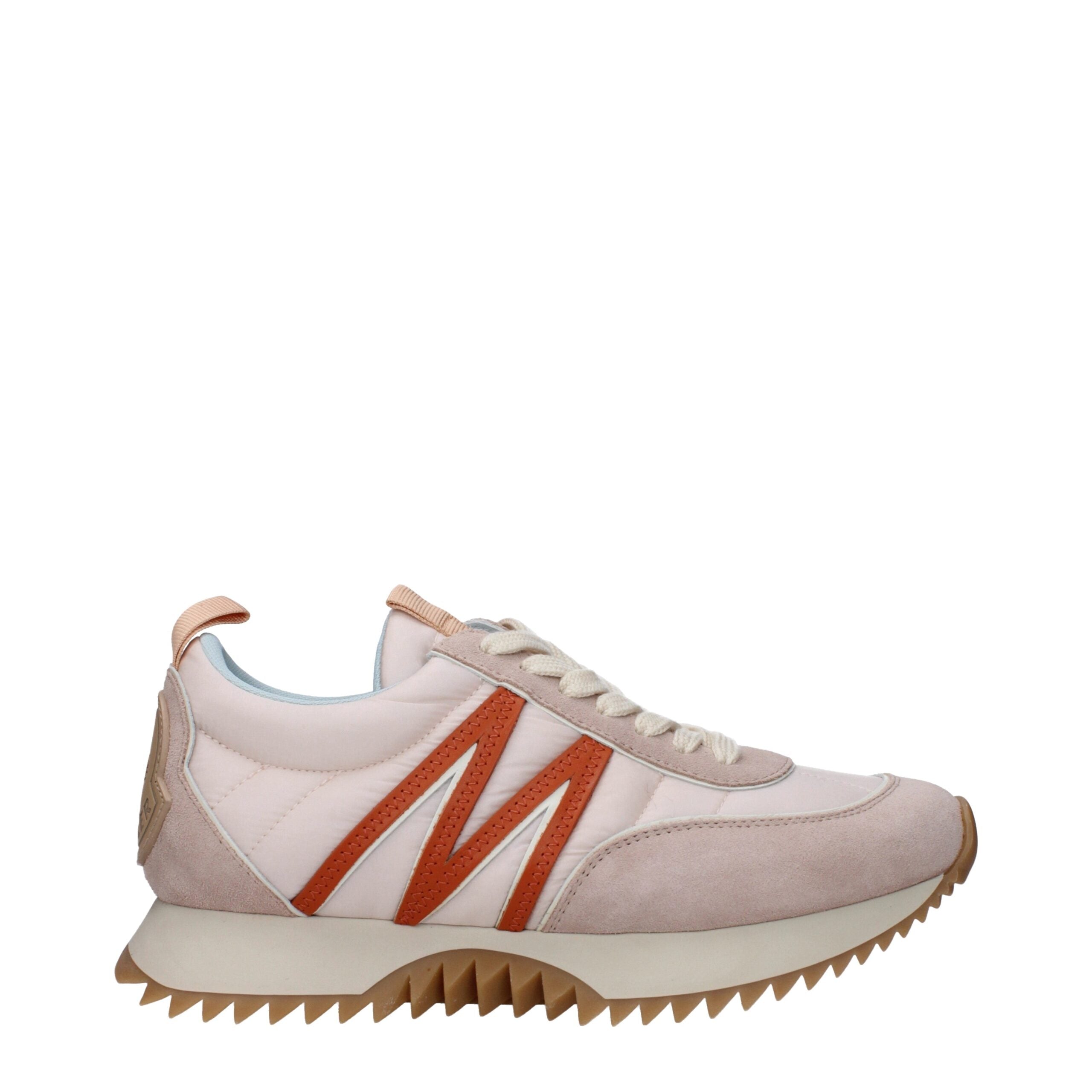 Baskets Moncler en tissu roses