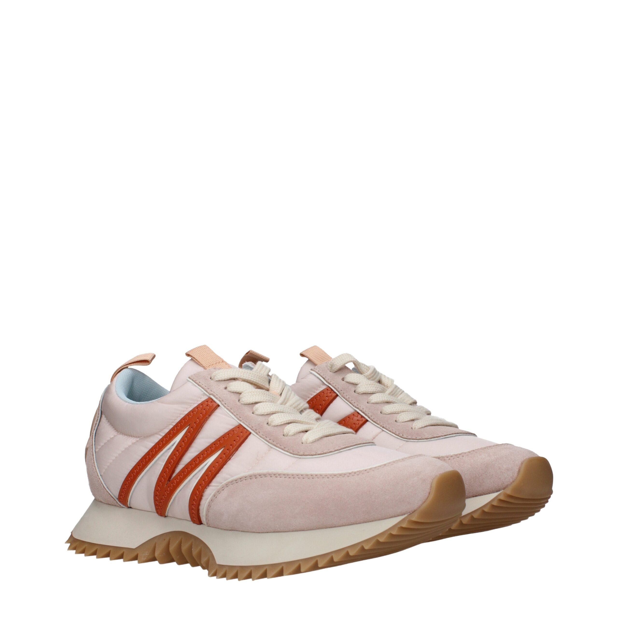 Baskets Moncler en tissu roses
