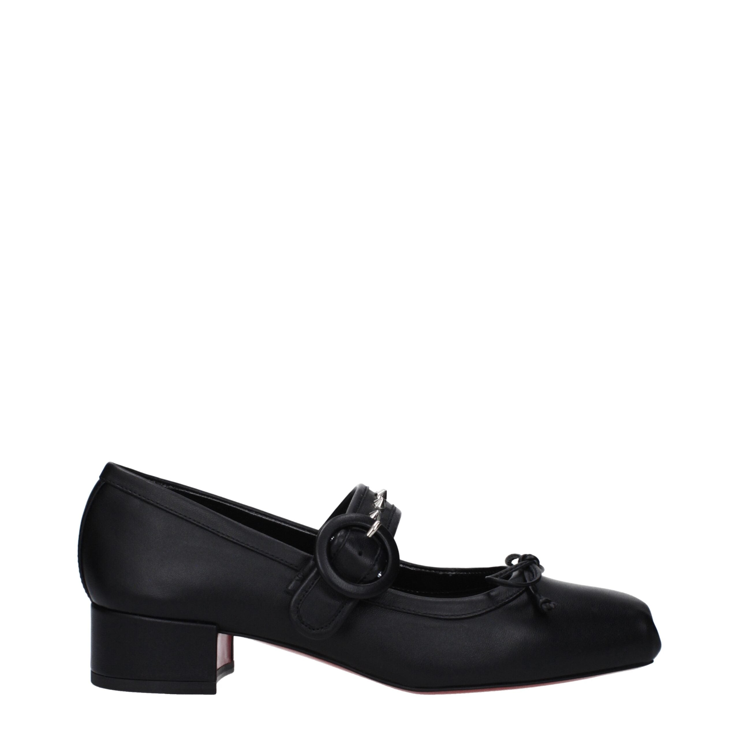 Ballerines Louboutin noires avec studs