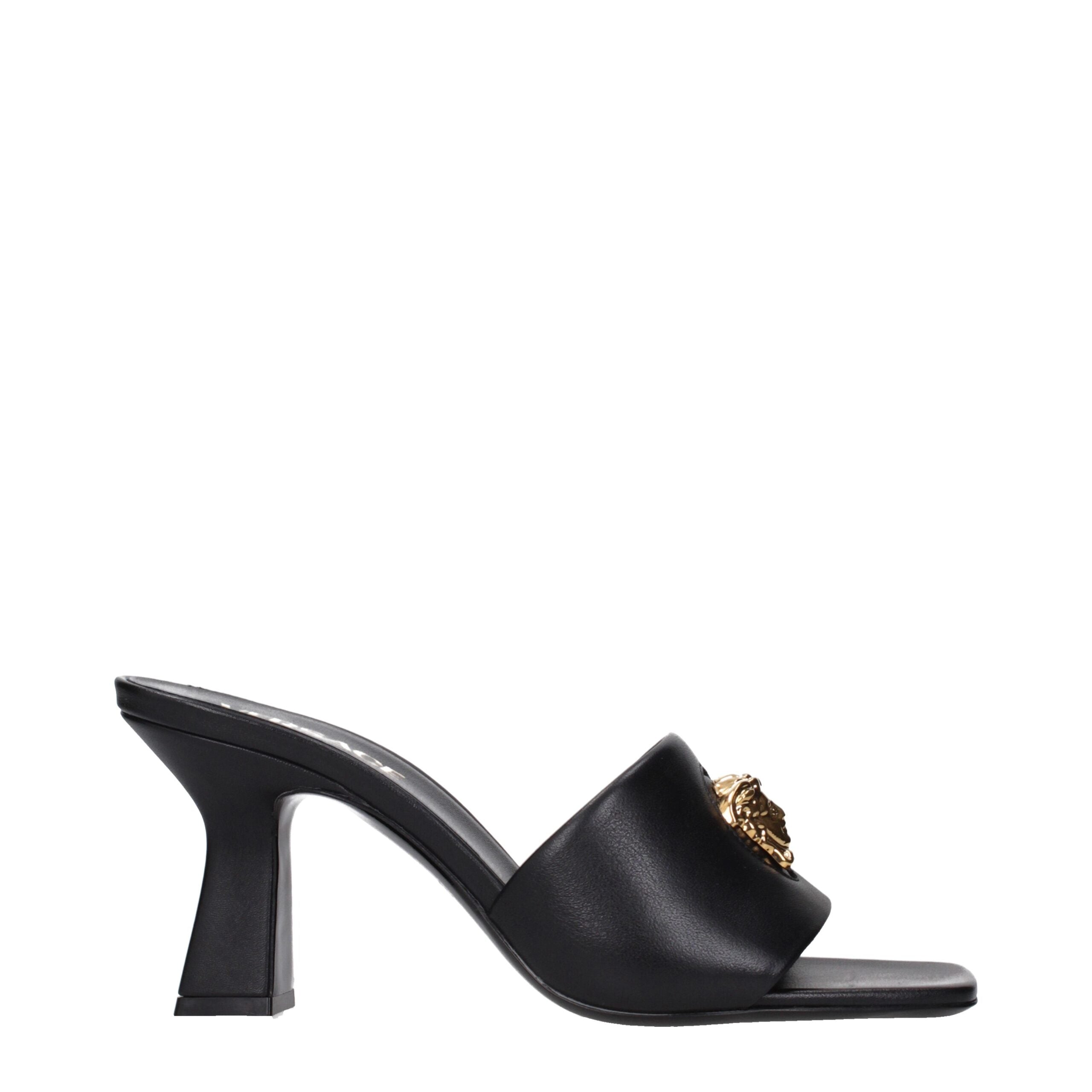 Sandales Versace détail avant noires