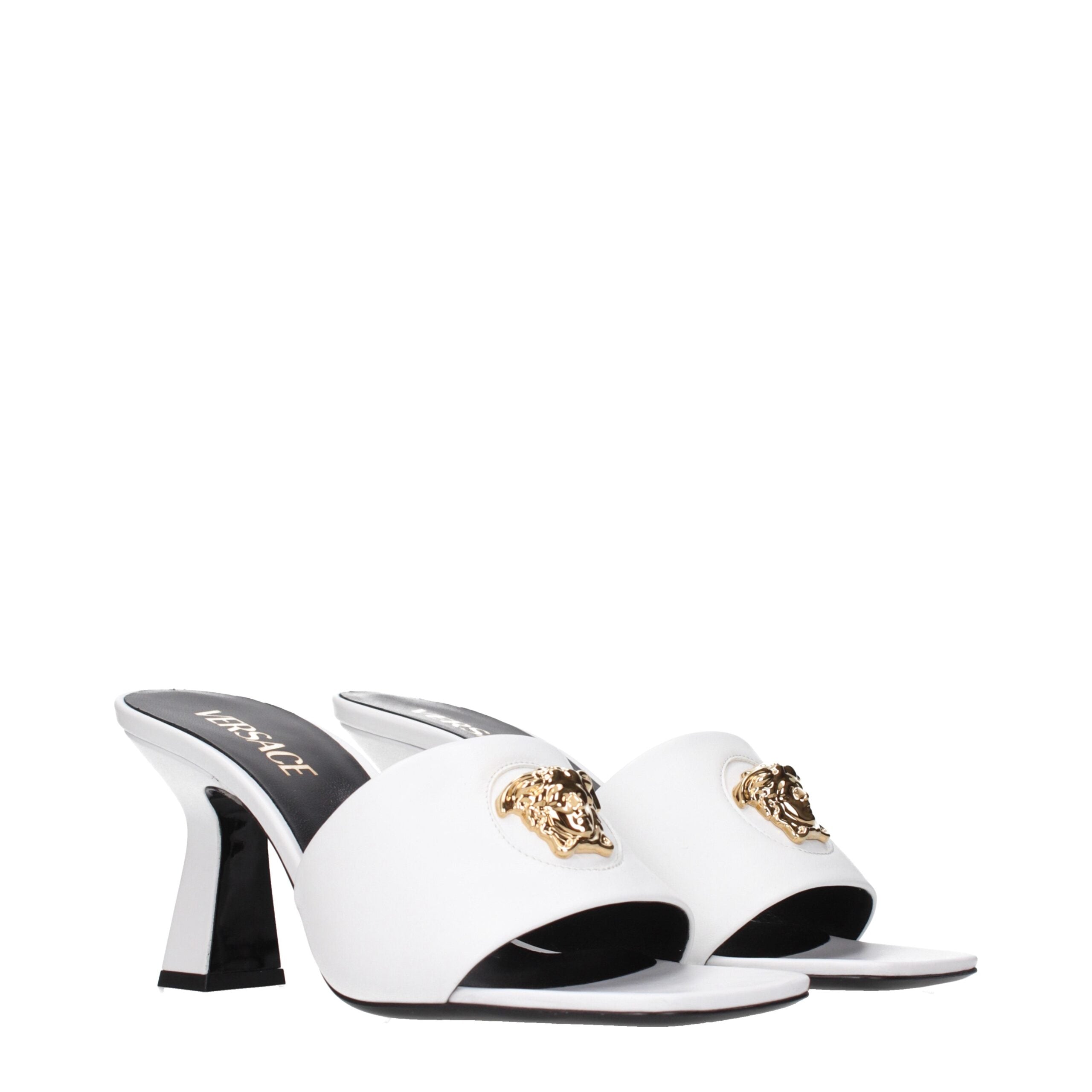 Sandales Versace à talons blancs