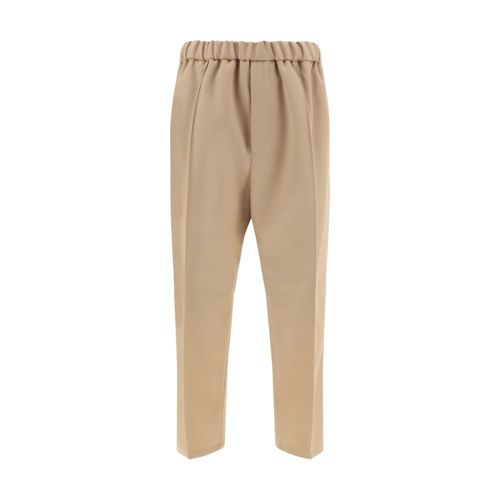 Pantalon Made in Italy à cordon beige
