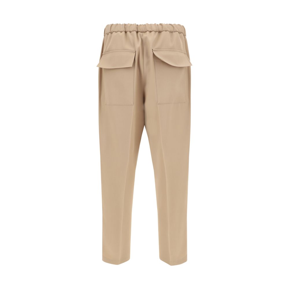 Pantalon Made in Italy à cordon beige
