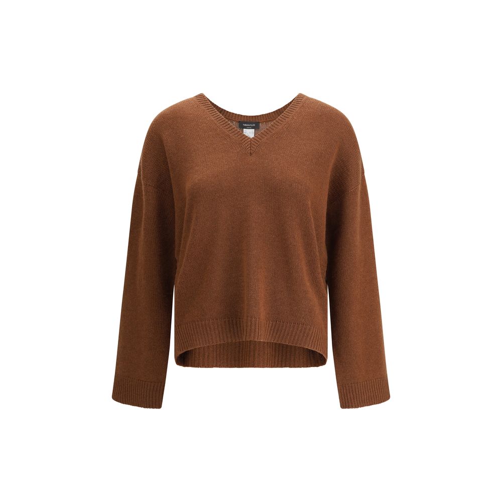 Pull Fabiana Filippi à col V beige