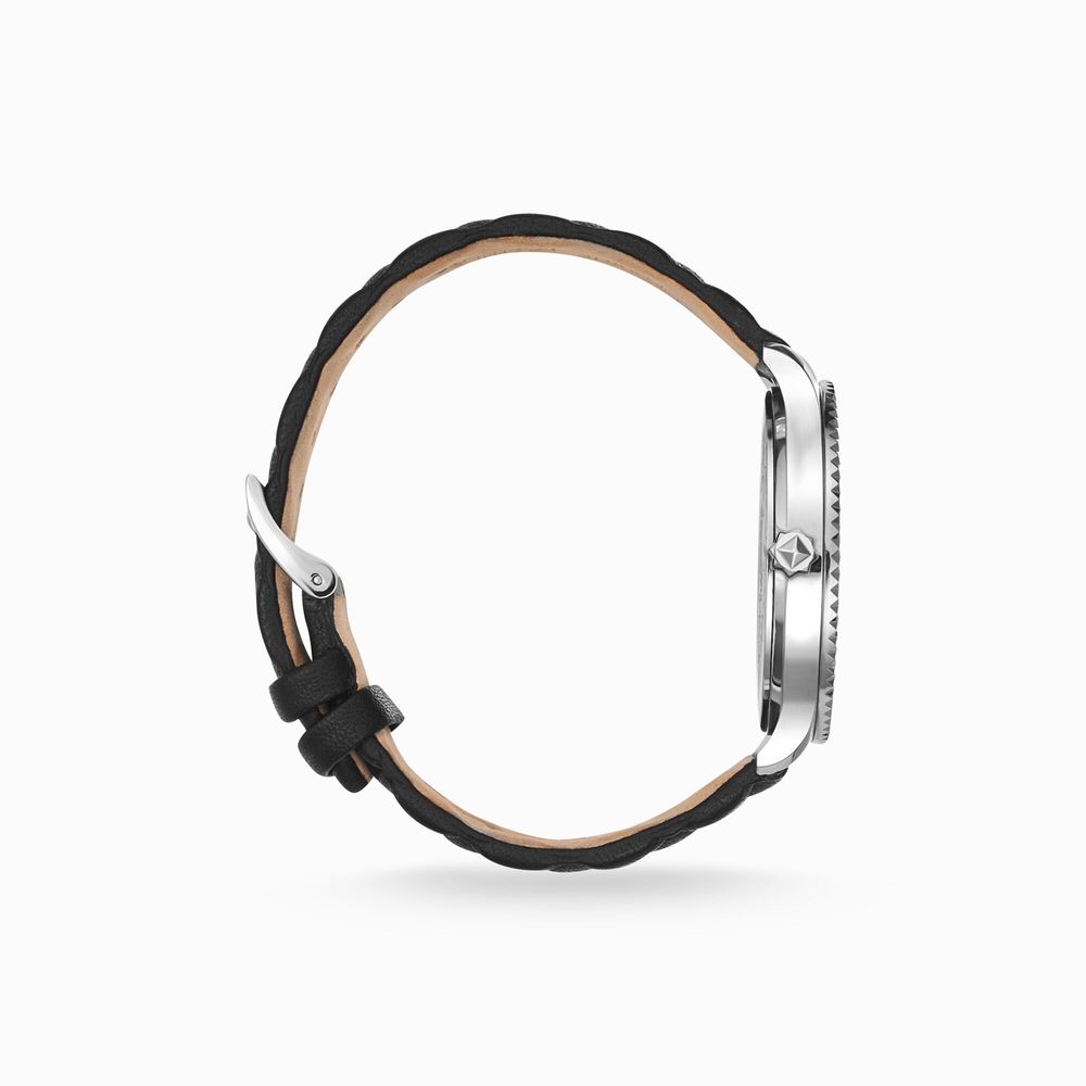 Montre quartz Casio bracelet cuir noire