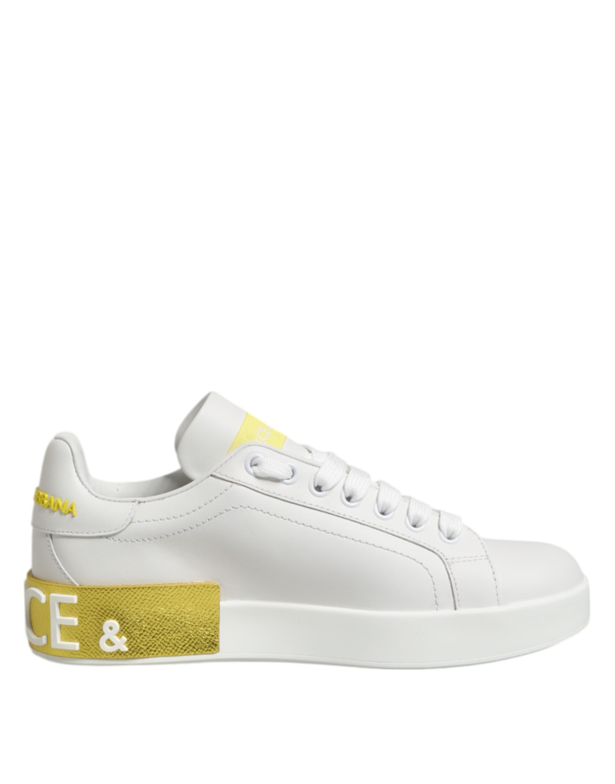 Baskets Dolce & Gabbana blanches jaunes