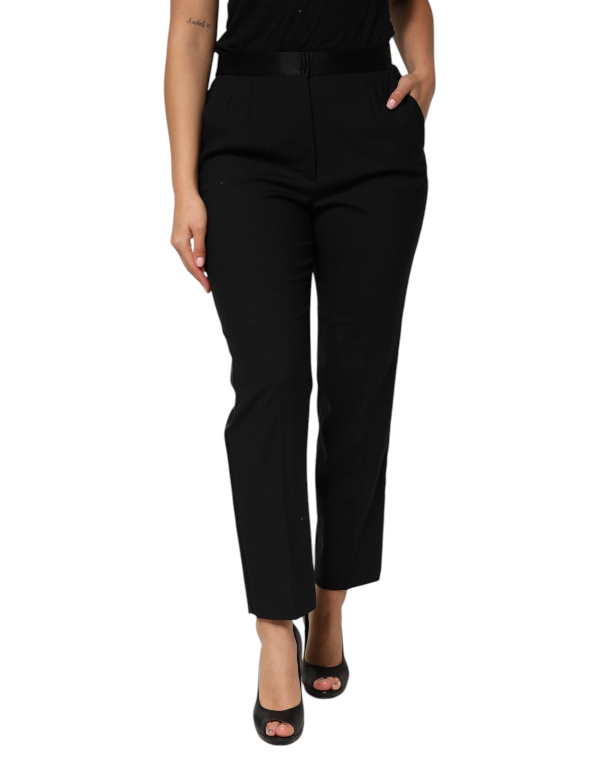 Pantalon DOLCE & GABBANA taille haute noir