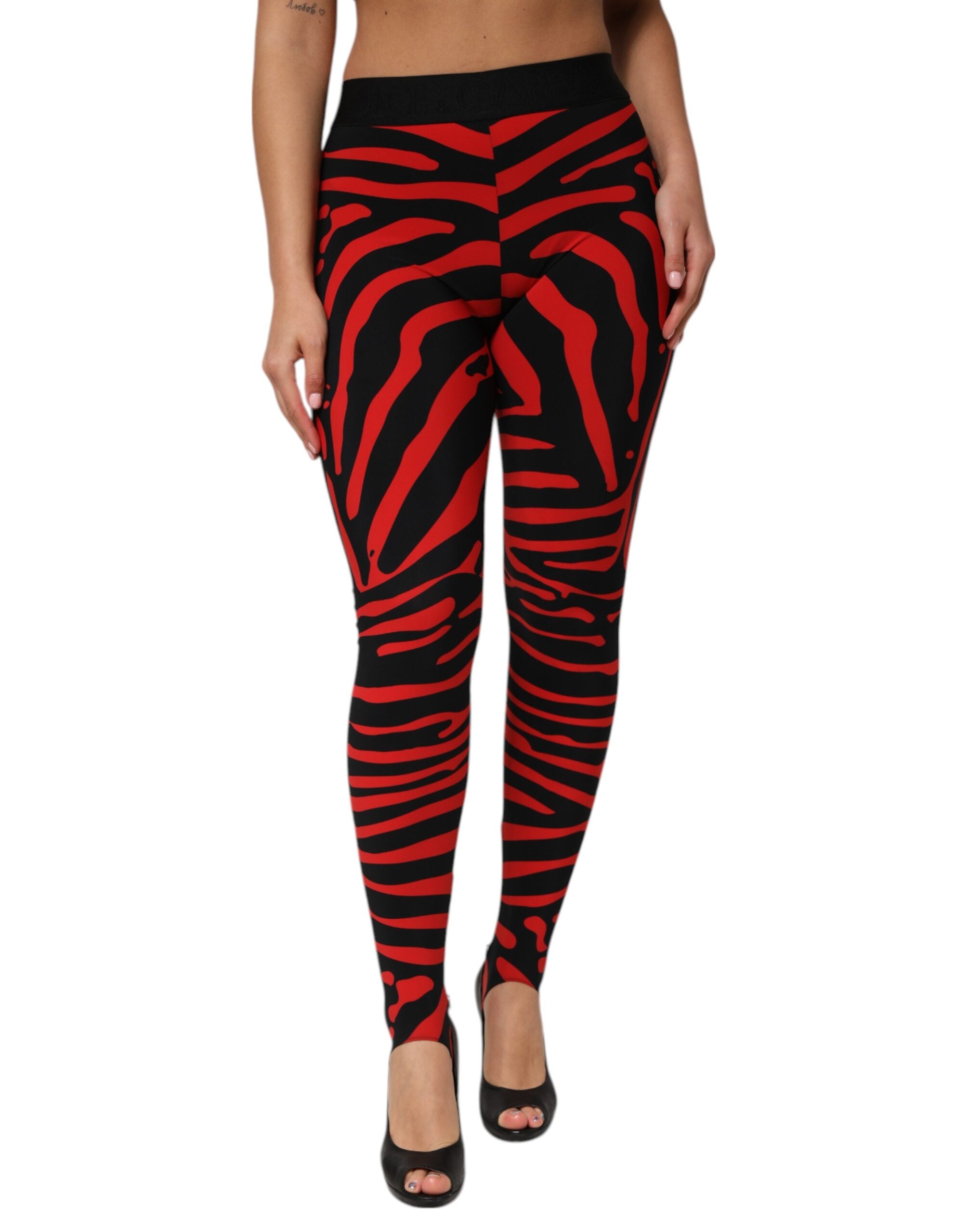 Leggings Dolce & Gabbana noir rouge