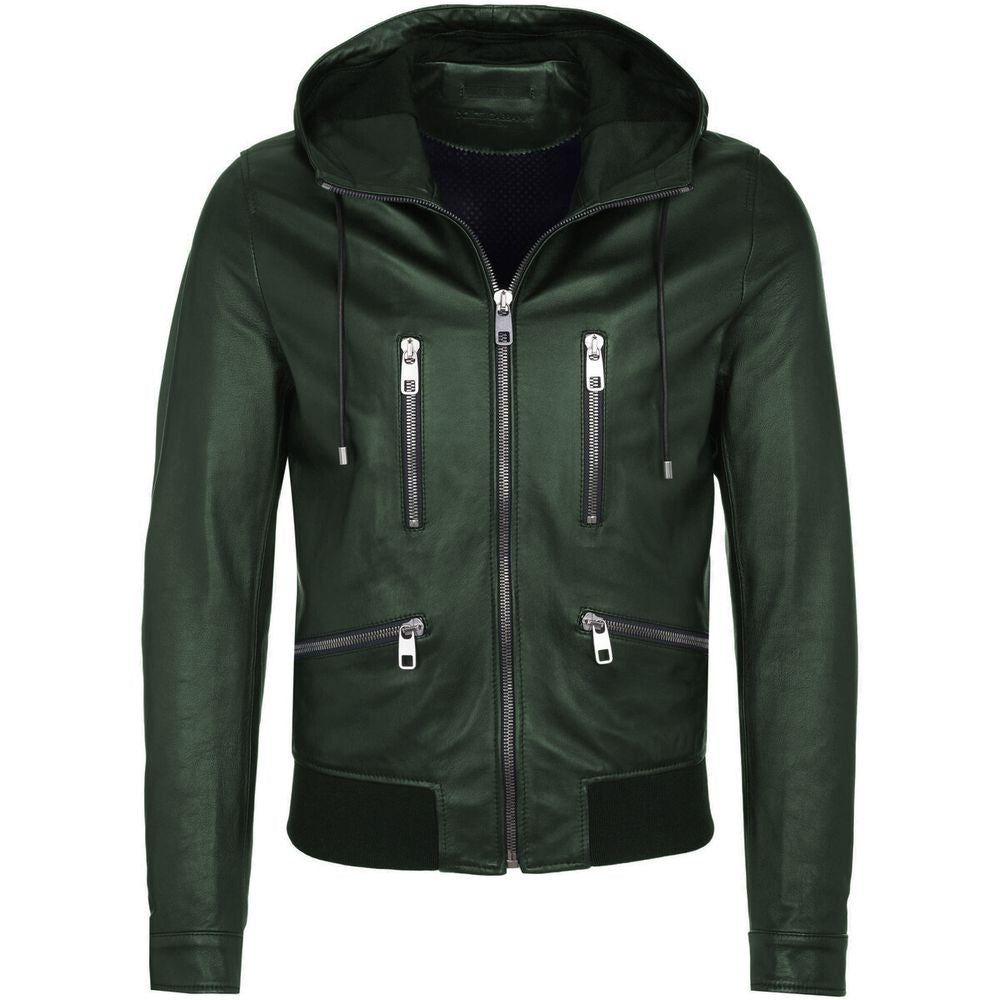Veste Dolce & Gabbana en cuir verte