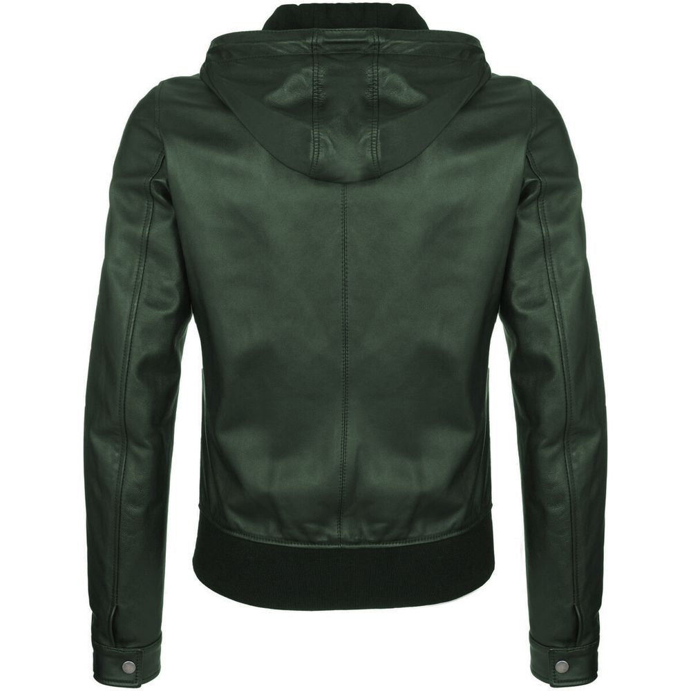 Veste Dolce & Gabbana en cuir verte