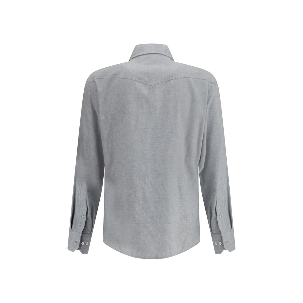 Chemise Brunello Cucinelli à pois noirs