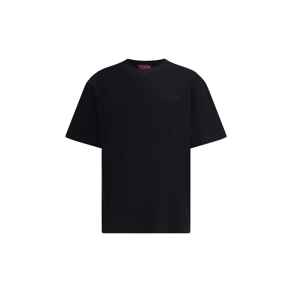 T-shirt Gucci logo ton sur ton blanc
