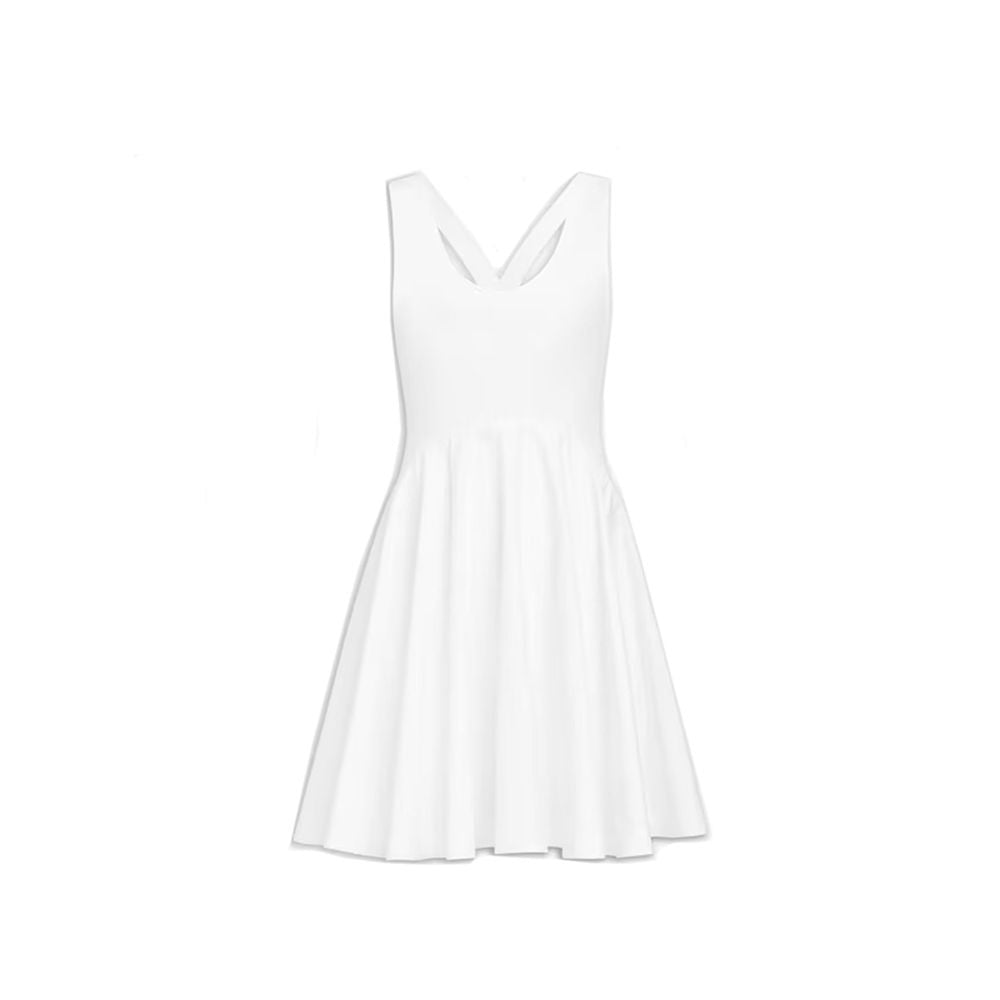 Robe Alaïa jupe volumineuse blanche