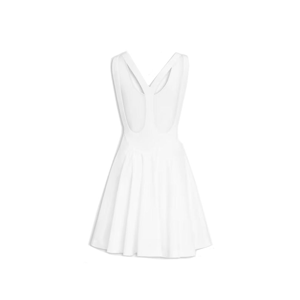 Robe Alaïa jupe volumineuse blanche