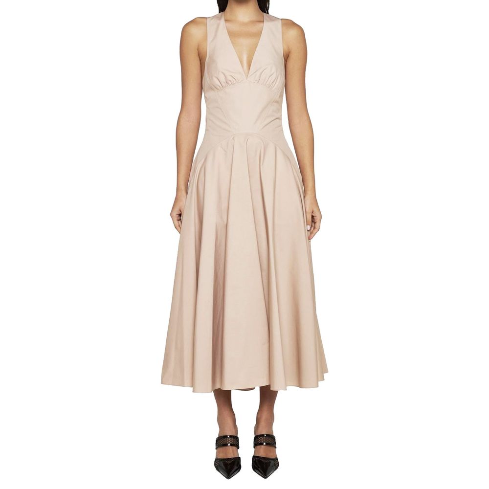 Robe midi Alaïa dos nu blanche