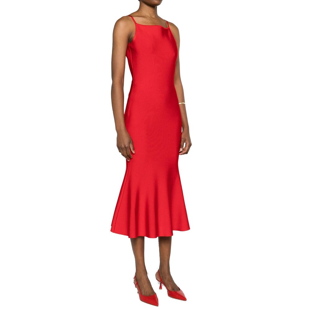 Robe Alexander McQueen évasée rouge