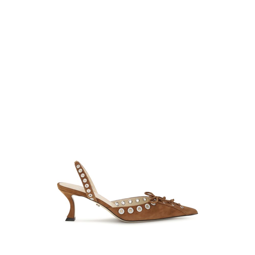 Pumps Mach&Mach à lacets grises