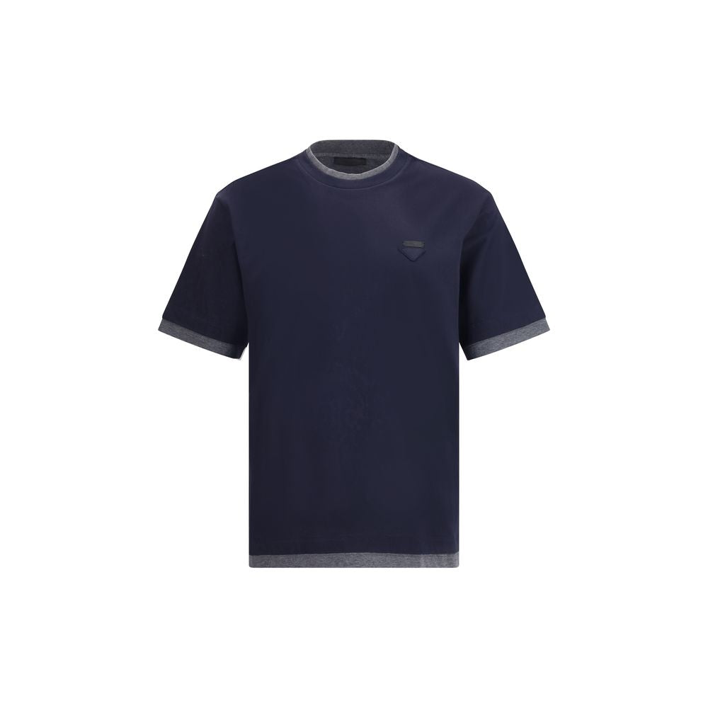 T-shirt Prada double couche noir