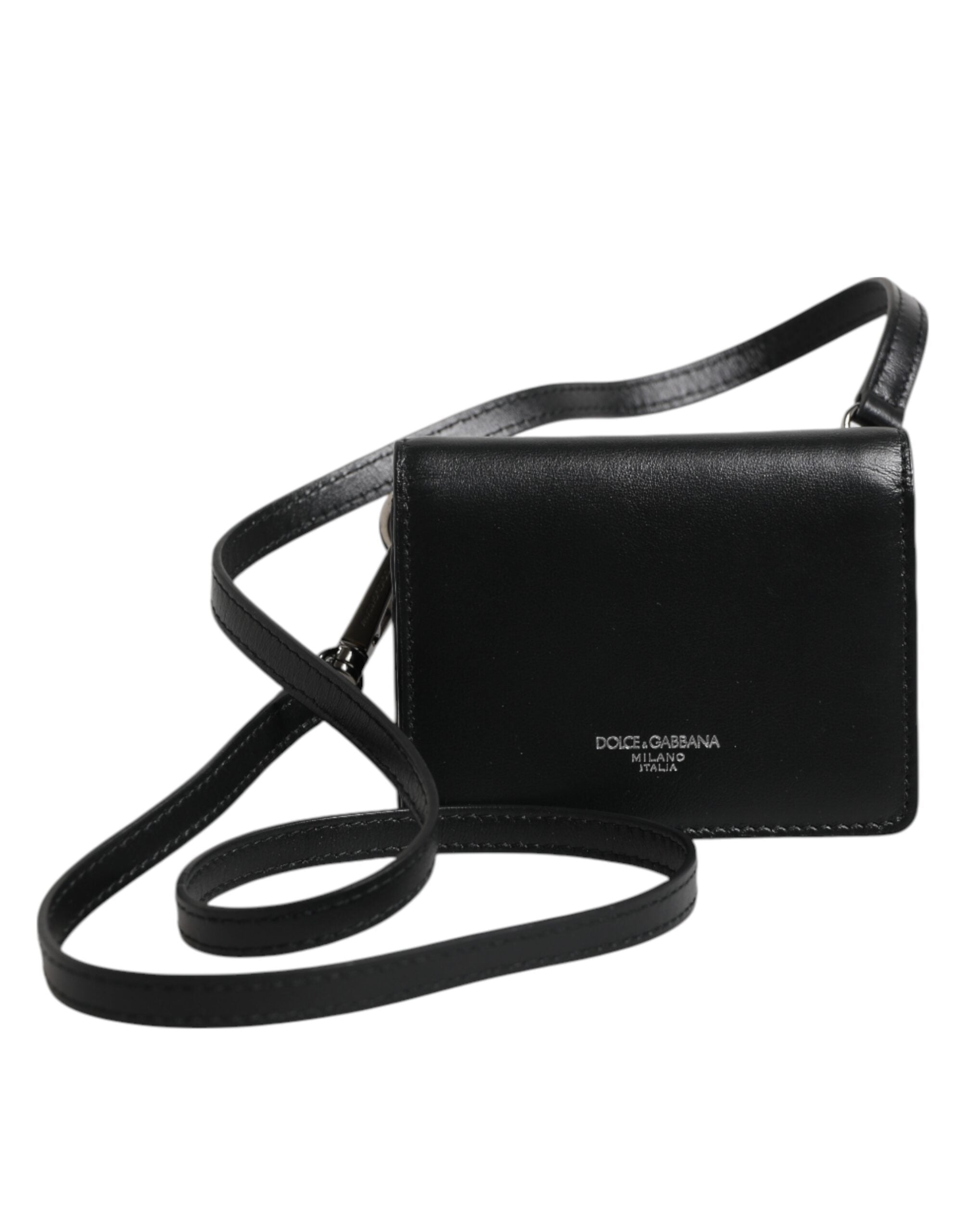 Portefeuille Dolce & Gabbana en cuir noir
