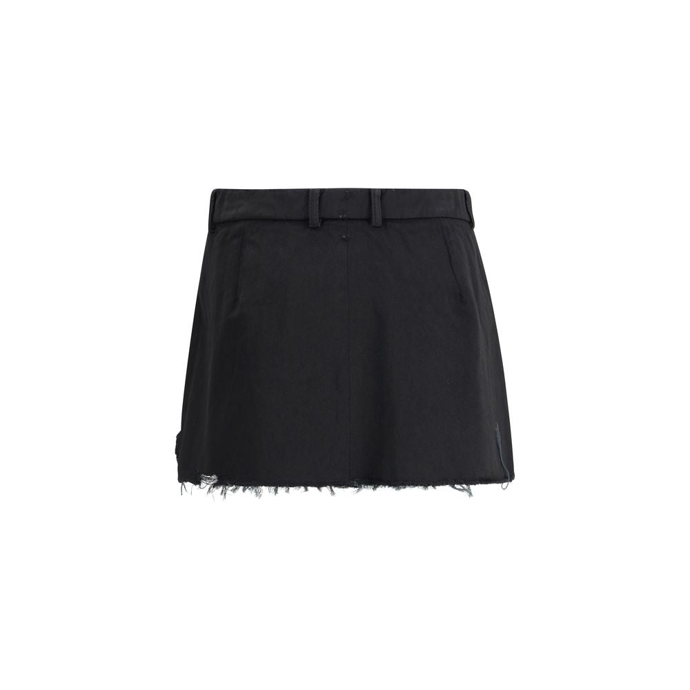 Jupe Balenciaga Frangée noire