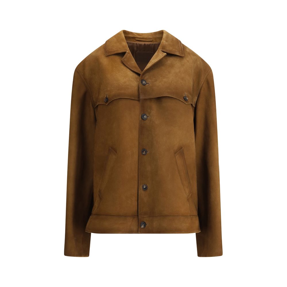 Veste Prada en cuir noire