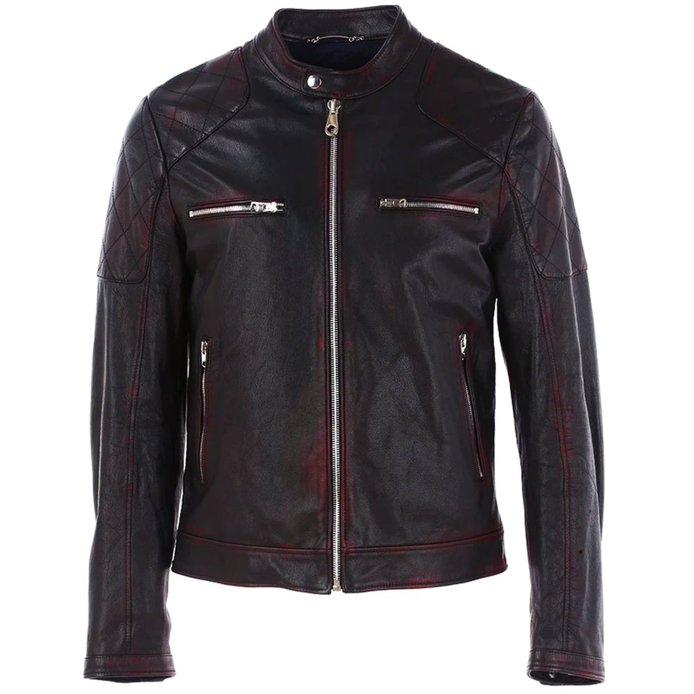 Veste Dolce & Gabbana en cuir noire