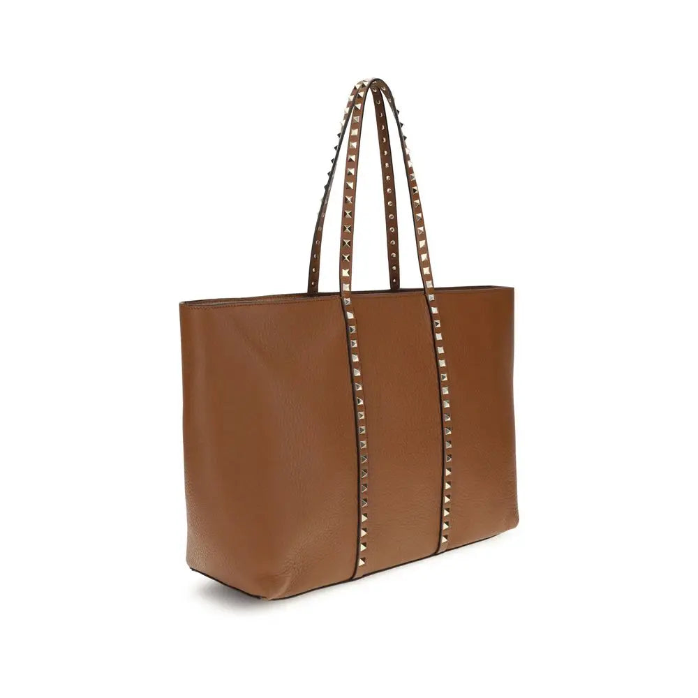 Tote bag Valentino Garavani Rockstud grenat Valentino Garavani