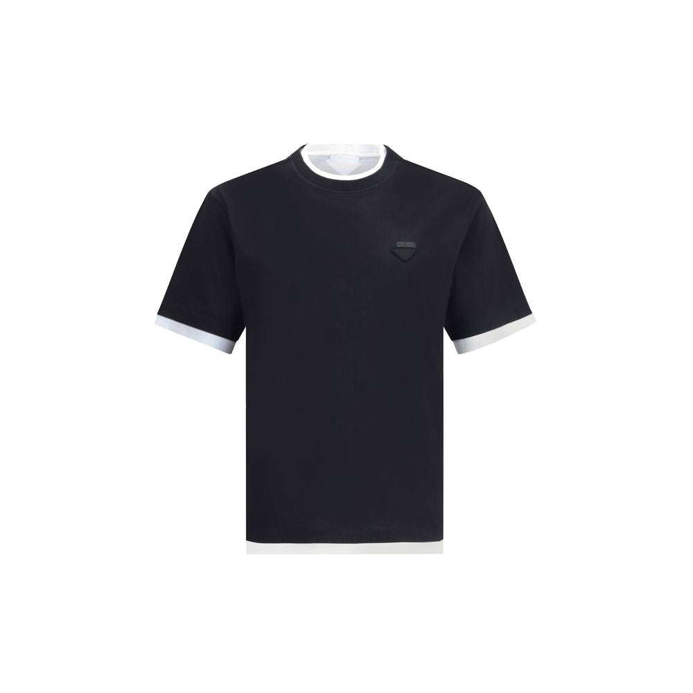 T-shirt Prada à double couche blanc