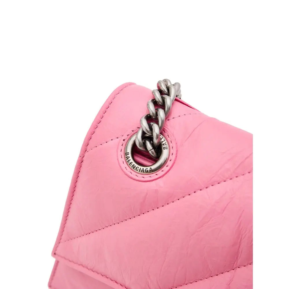 Sac à main Balenciaga Crush rose Balenciaga