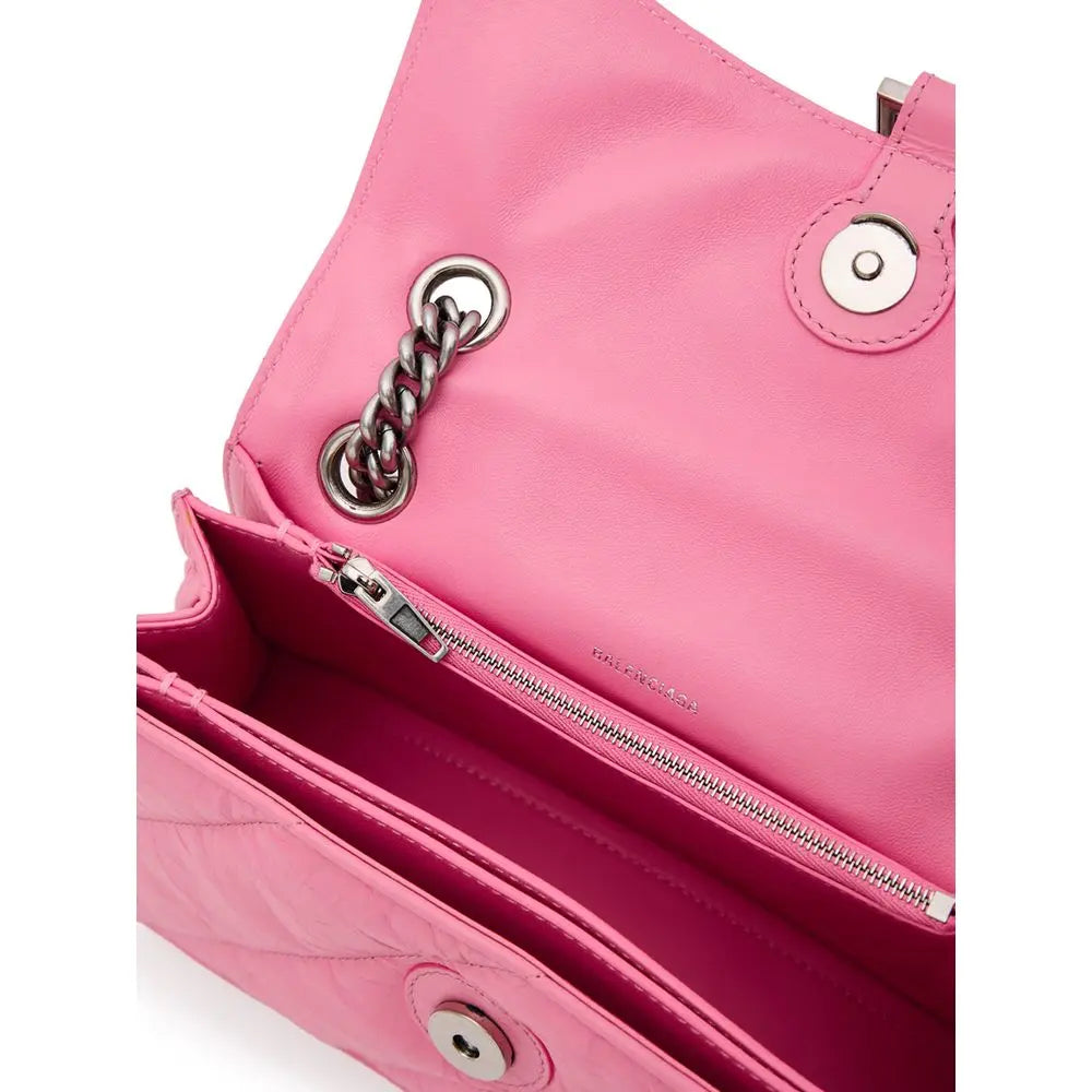 Sac à main Balenciaga Crush rose Balenciaga