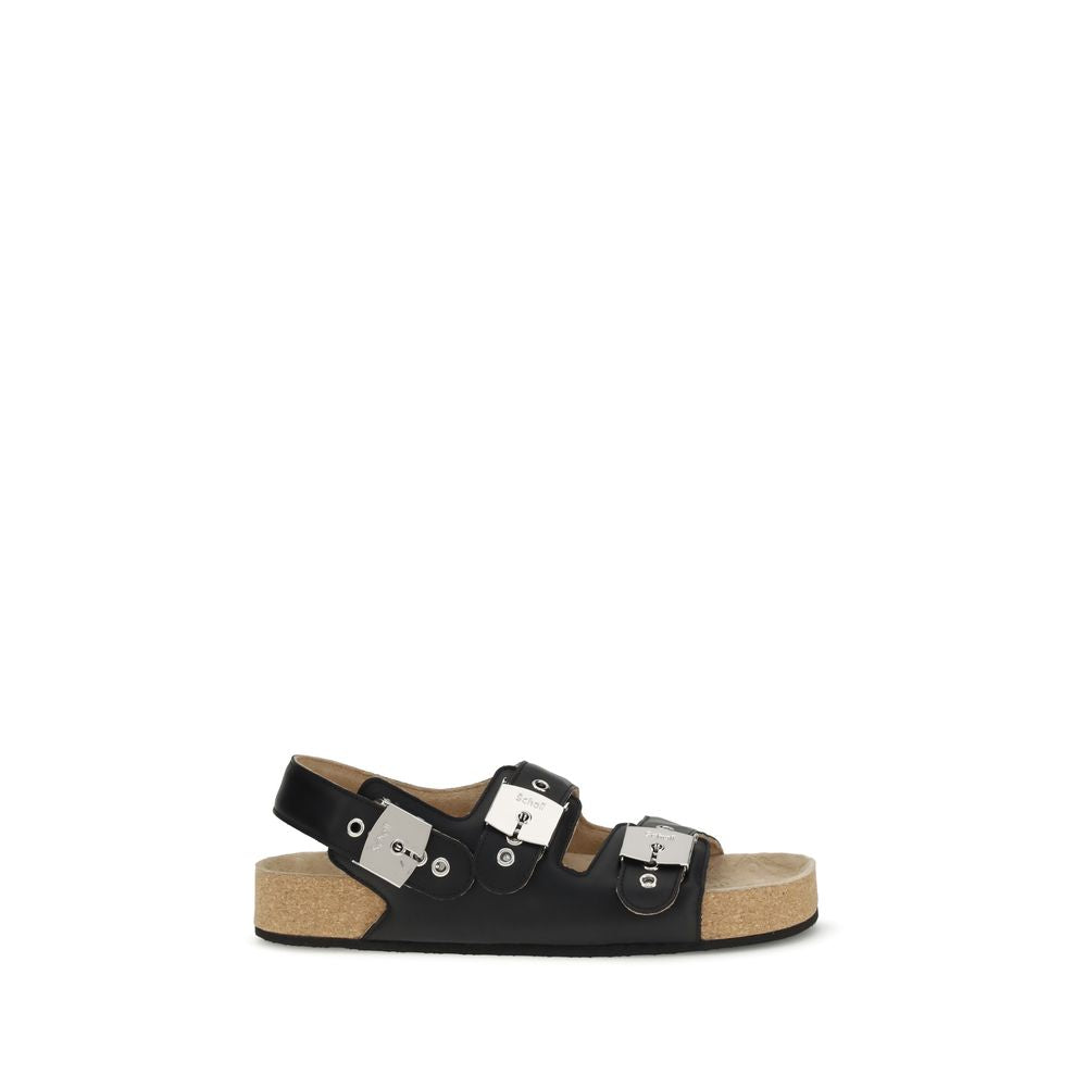 Sandales Balenciaga Scholl cuir noir