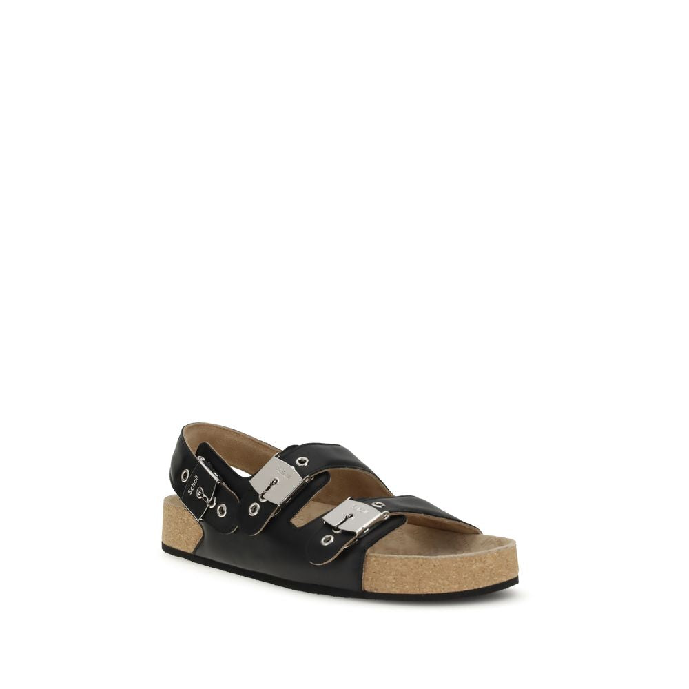 Sandales Balenciaga Scholl cuir noir