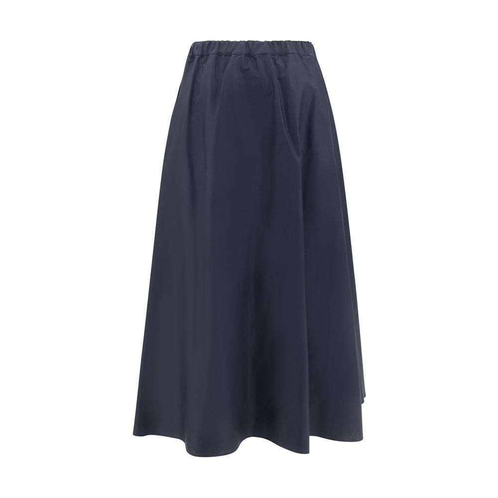Jupe midi Cruna large noire