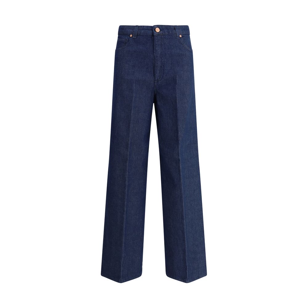 Jeans Cruna large bleu