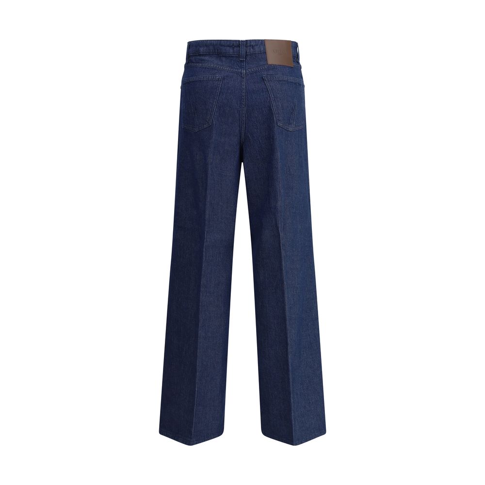 Jeans Cruna large bleu