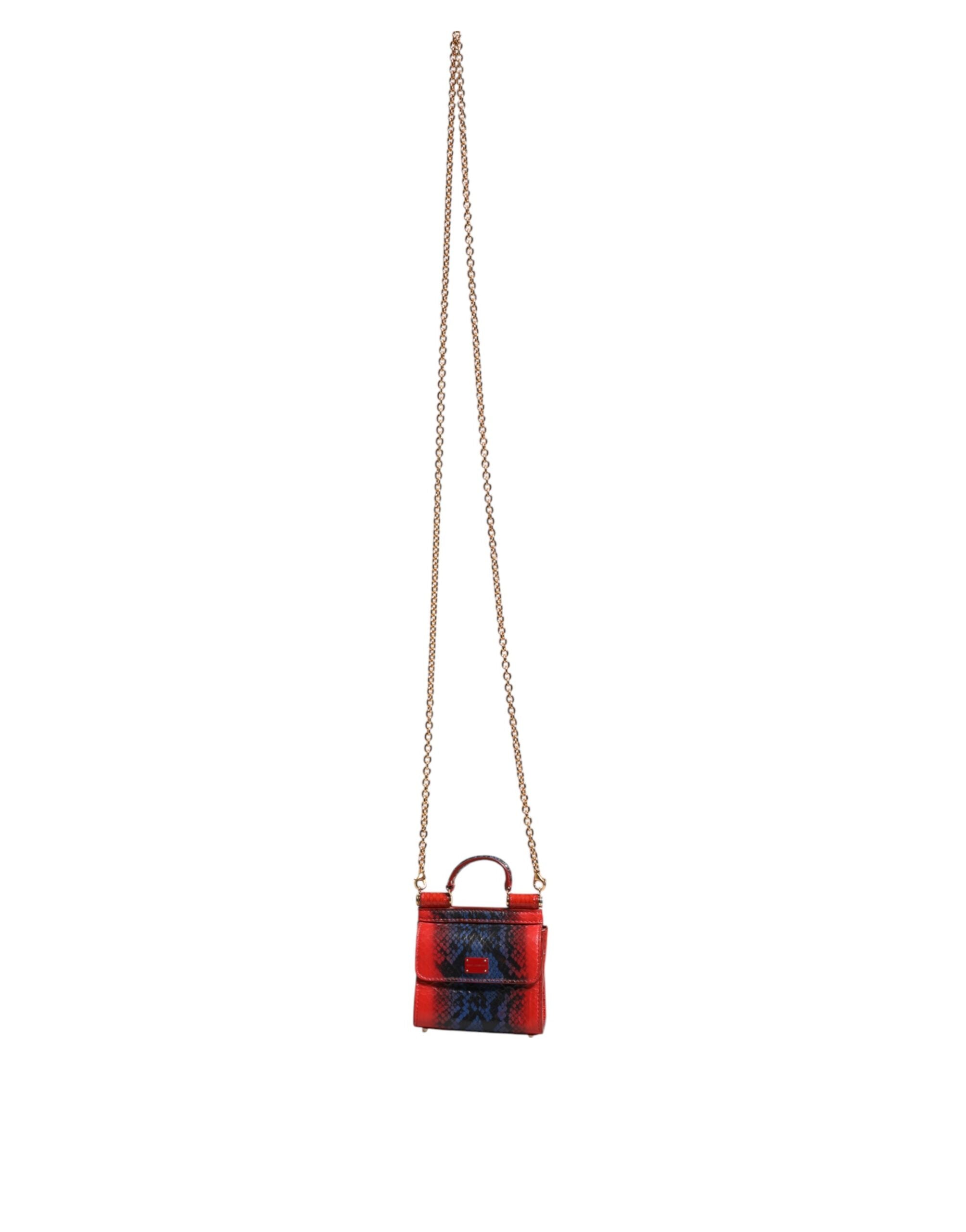 Sac à bandoulière Dolce & Gabbana Sicily rouge et bleu