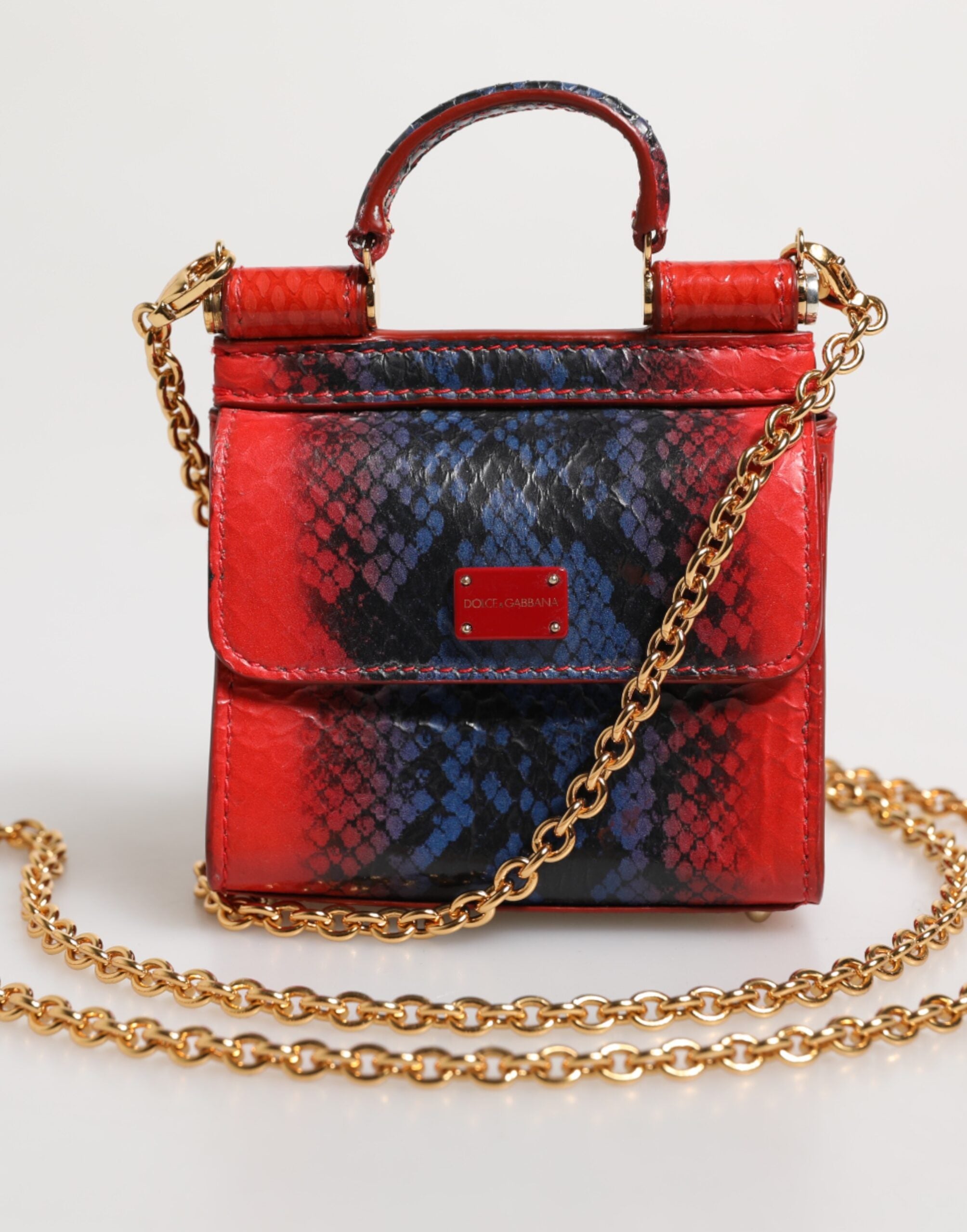 Sac à bandoulière Dolce & Gabbana Sicily rouge et bleu
