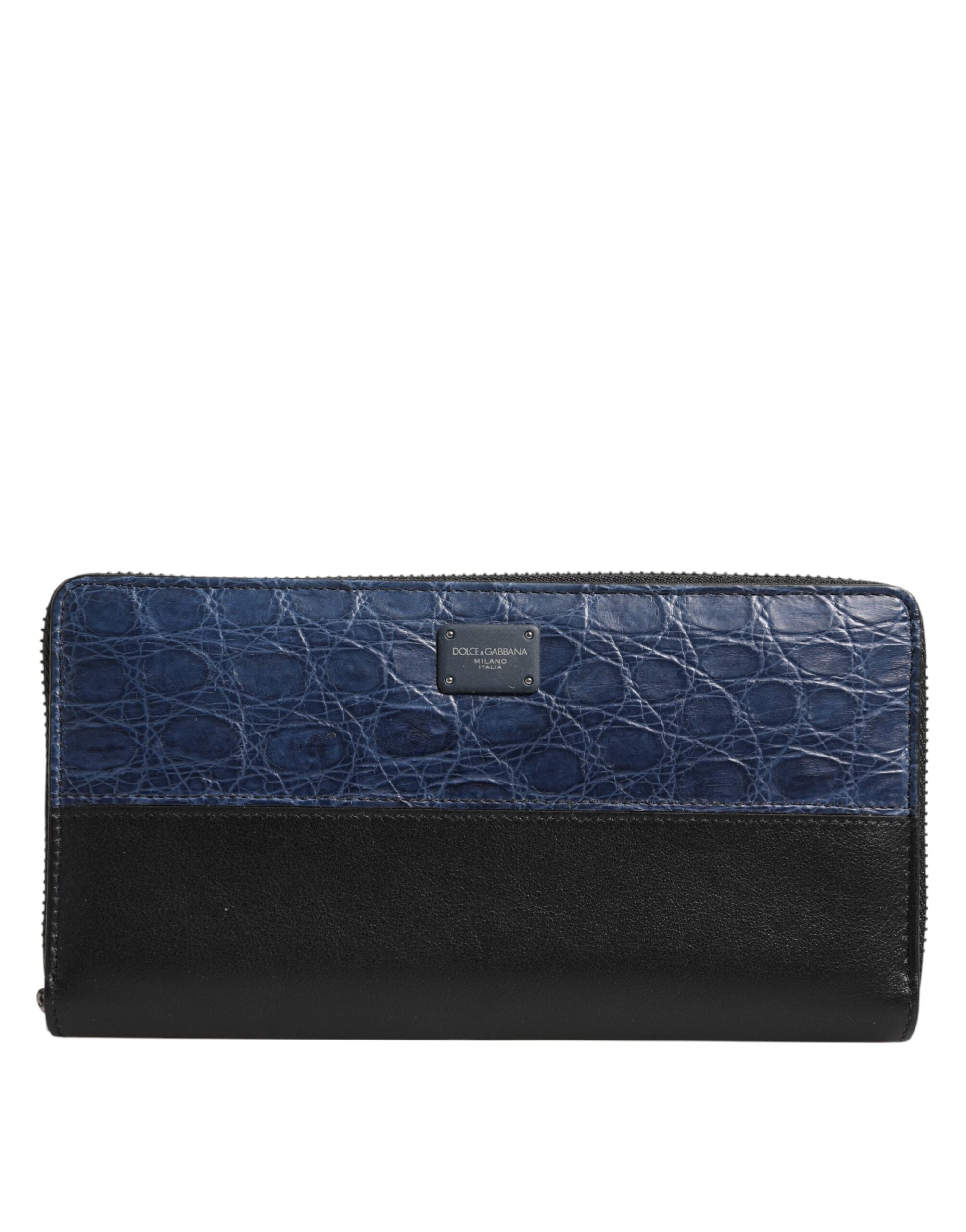 Portefeuille Dolce & Gabbana Continental noir bleu