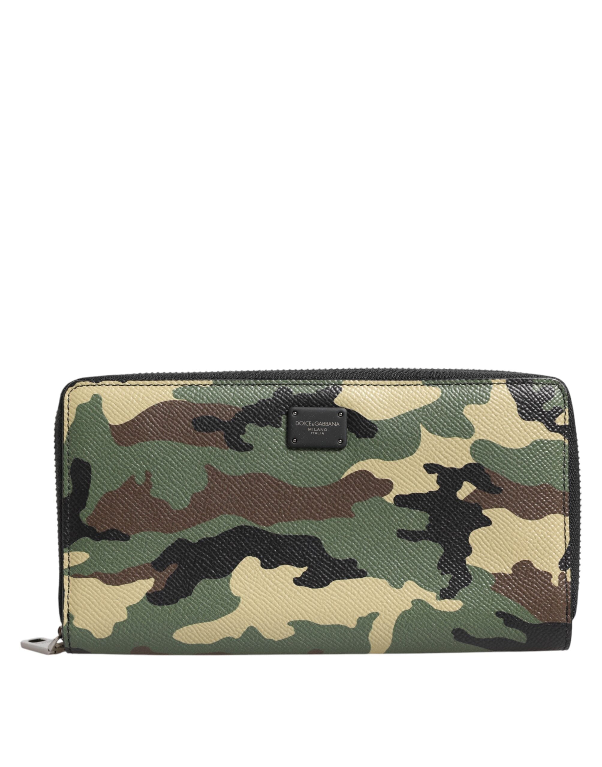 Portefeuille Dolce & Gabbana Zipper camouflage multicolore