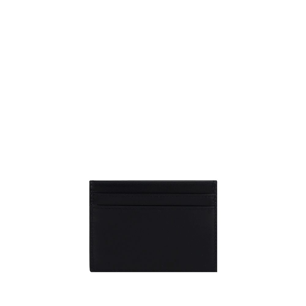 Porte-cartes Saint Laurent en cuir noir