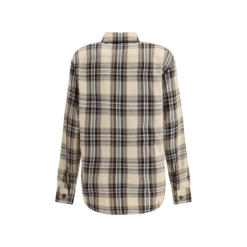 Chemise Saint Laurent Tartan lavallière bleu