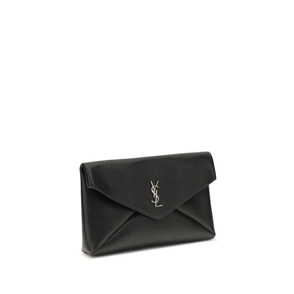 Pochette Saint Laurent Cassandre noire