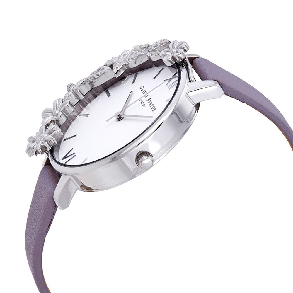 Montre Quartz Violet À Cuir Synthétique
