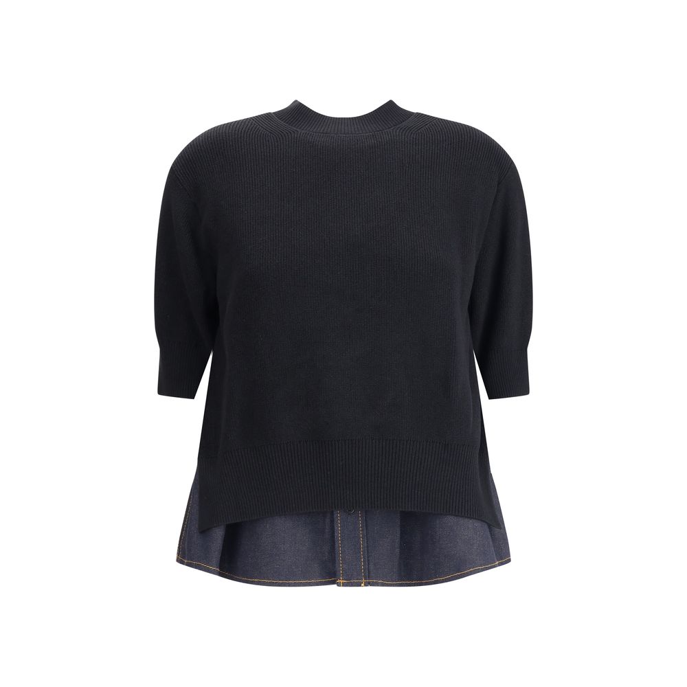 Pull Sacai Denim detail bleu