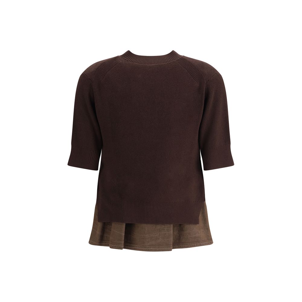 Sweater Sacai Denim detail bleu