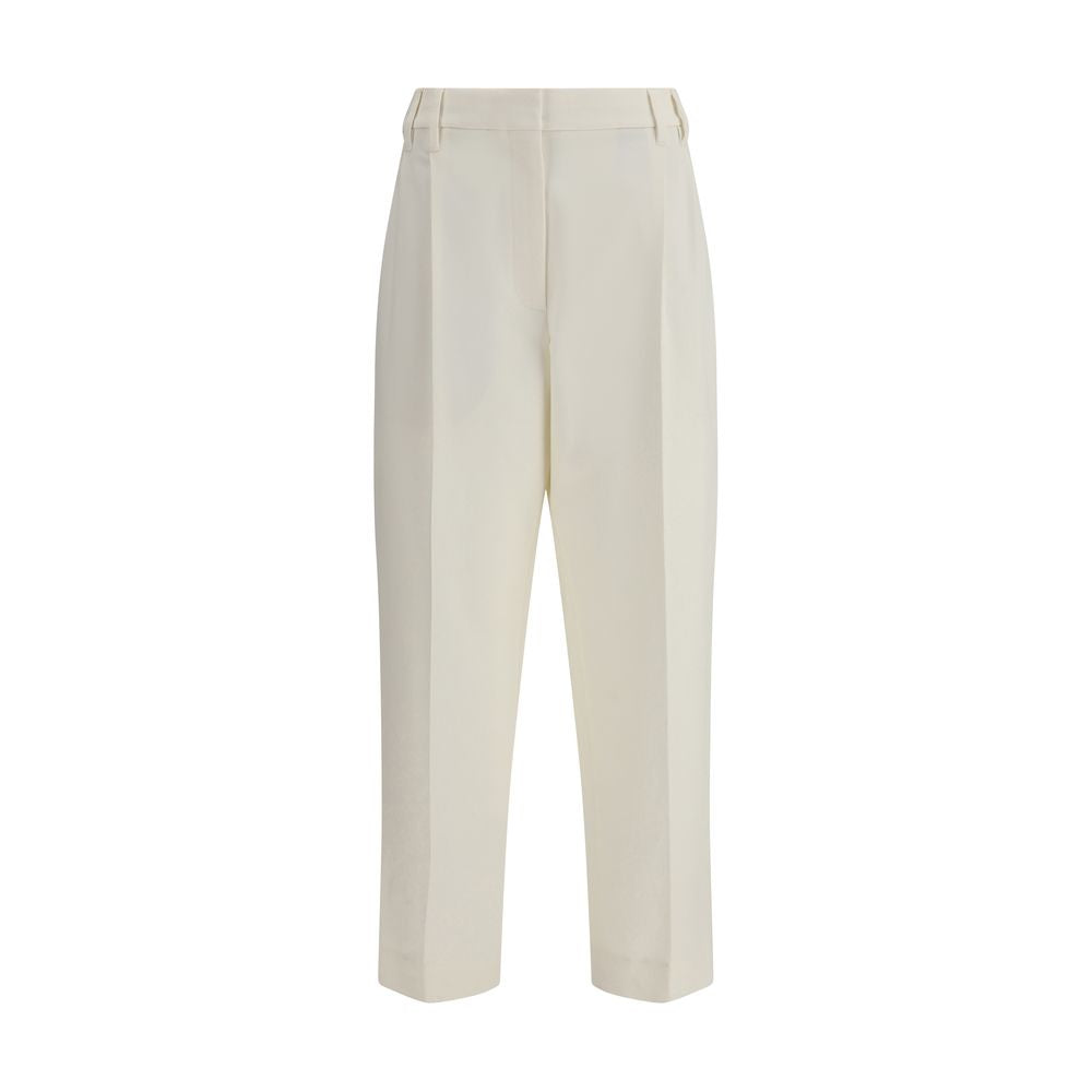 Pantalon Brunello Cucinelli cropped beige