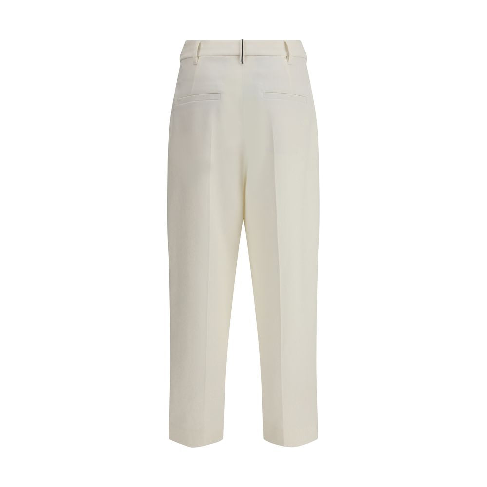 Pantalon Brunello Cucinelli cropped beige