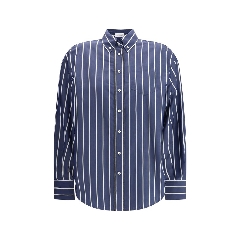 Chemise Brunello Cucinelli rayée multicolore