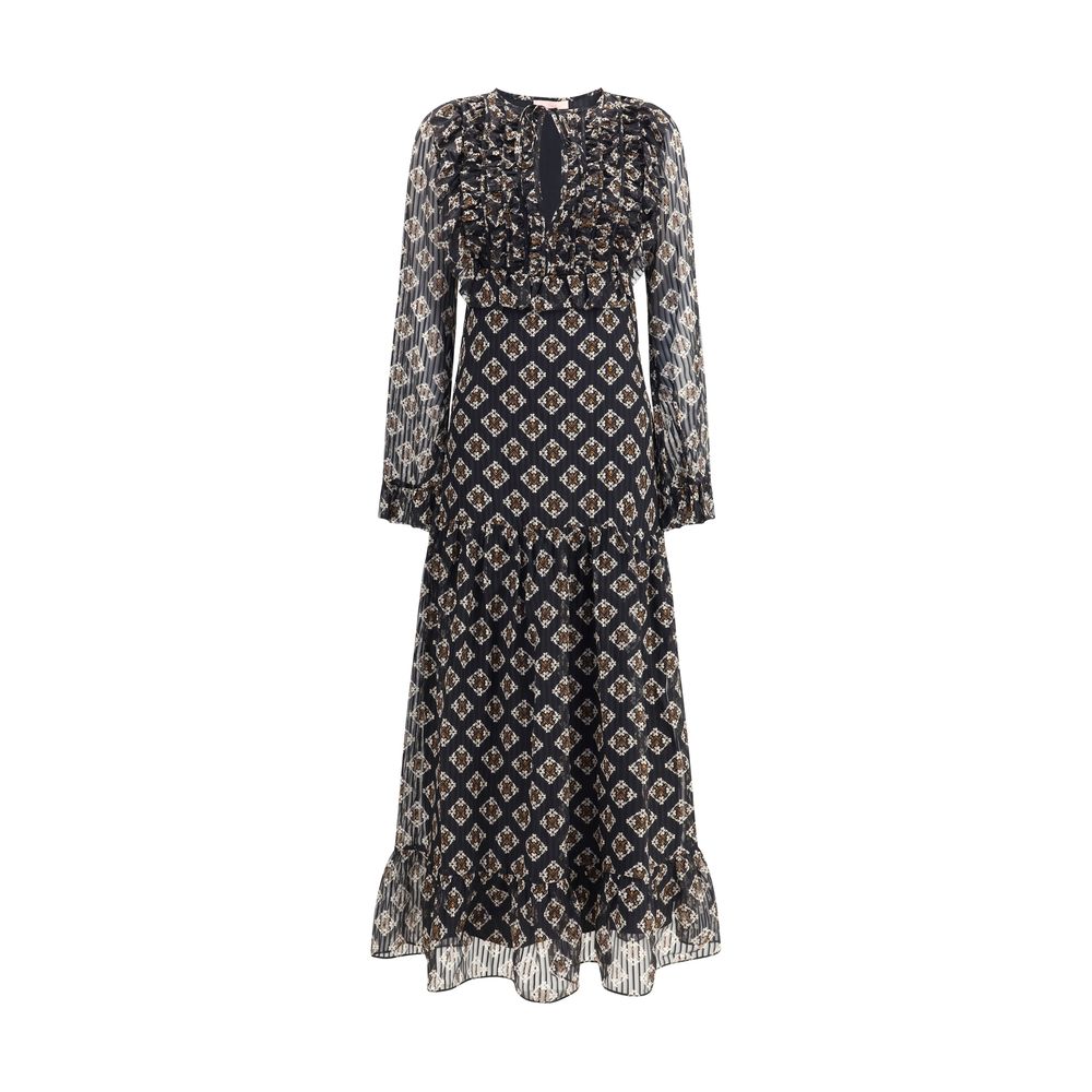 Robe Kristina Ti avec rouches rayée