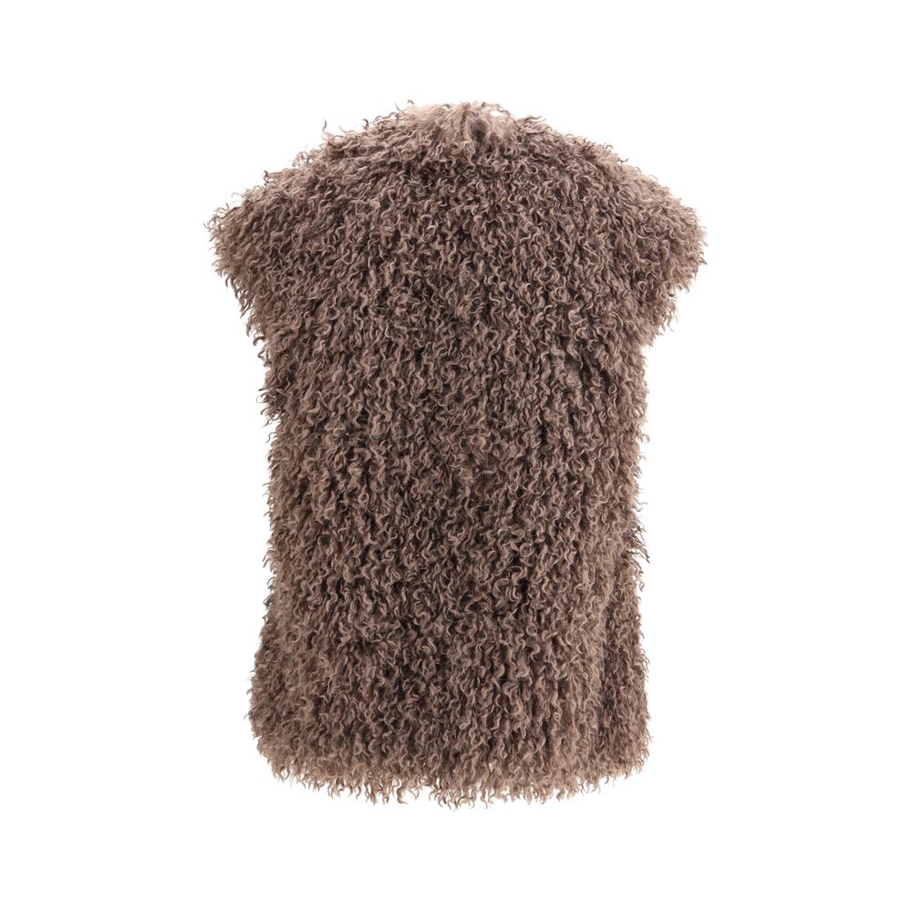 Gilet Kristina Ti fausse fourrure noire
